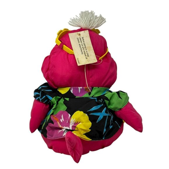 FISHER-PRICE Wild Things Puffalumps Pink Toucan Plush with Glasses Tag 1987 - Picture 10 of 11